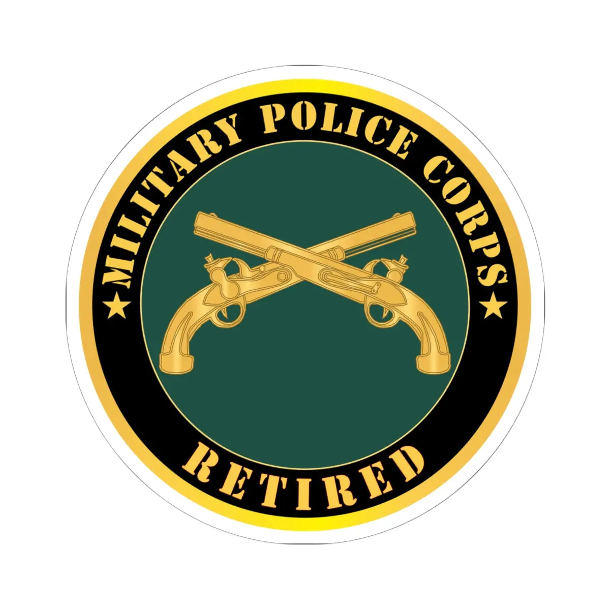 Kiss - Cut Stickers - Army - Military Police - Branch - Retired X 300 1