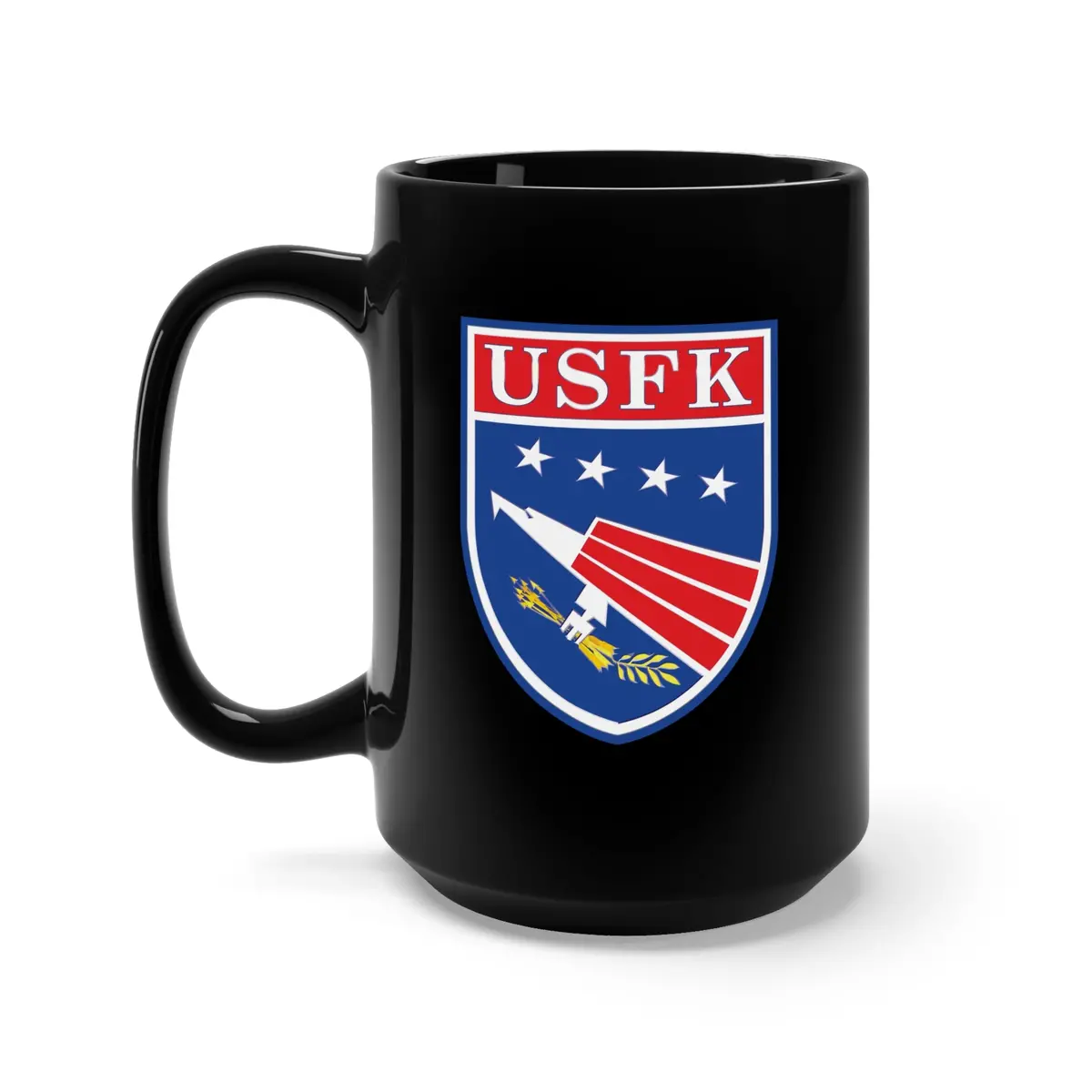 Black Mug 15Oz - United States Forces Korea - Usfk - Ssi - Wo Txt X 300 1