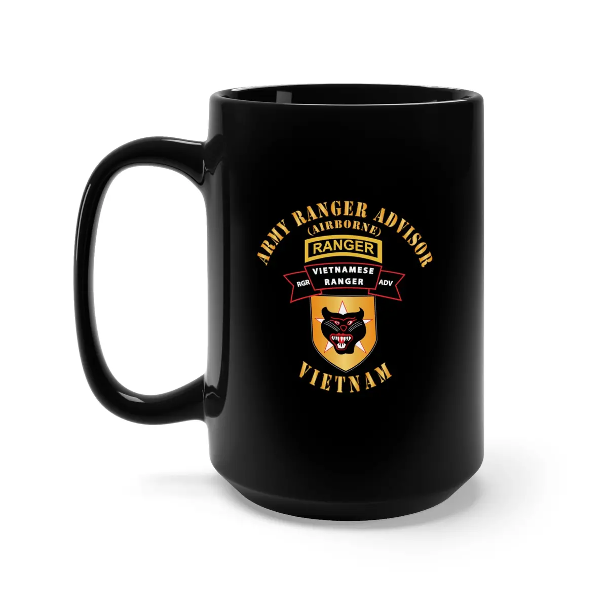 Black Mug 15Oz - Army -  Vietnamese Ranger Advisor X 300 1