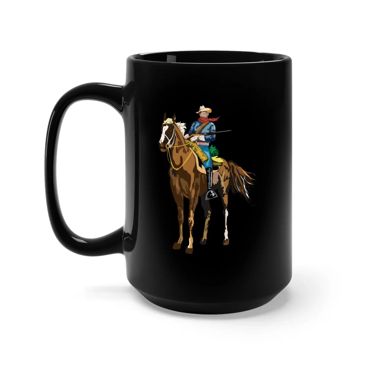 Black Mug 15Oz - Cavalryman - Buffalo Soldier X 300 1