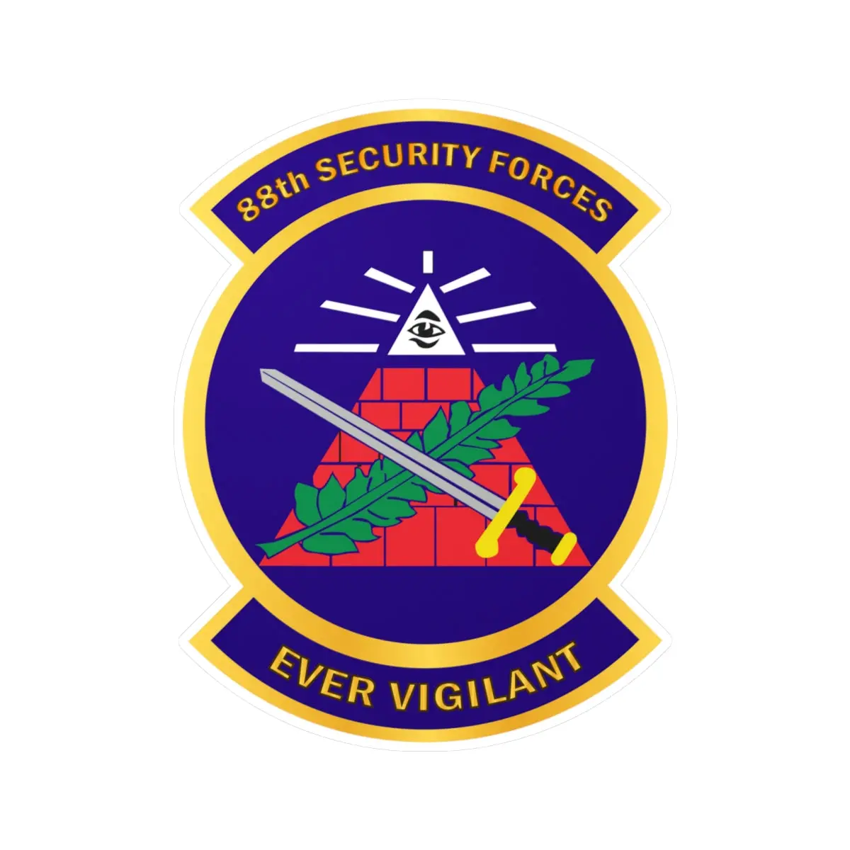 Kiss-Cut Vinyl Decals - Usaf - 88Th Security Force Squadron Wo Txt 1