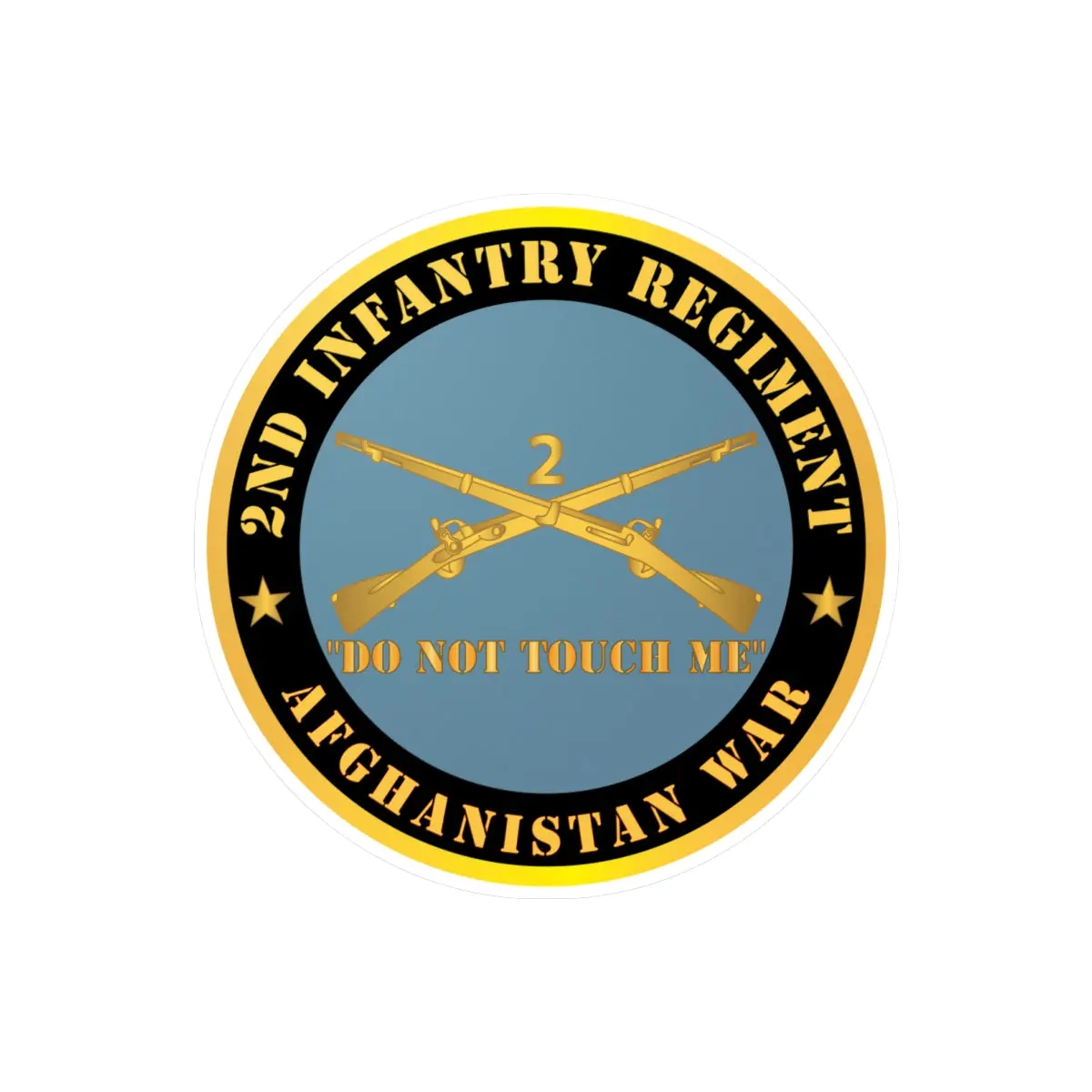 Kiss-Cut Vinyl Decals - Army - 2Nd  Infantry Regiment Branch - Do Not Touch Me - Afghanistan War X 300 1