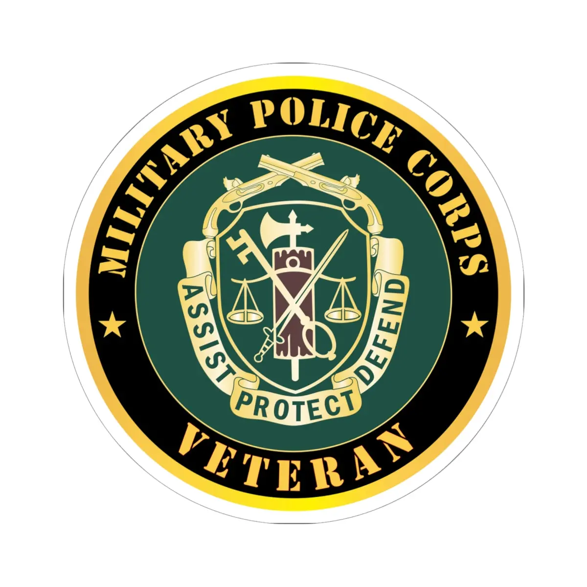 Kiss - Cut Stickers - Army - Military Police Corps Regimental Crest - Veteran X 300 1