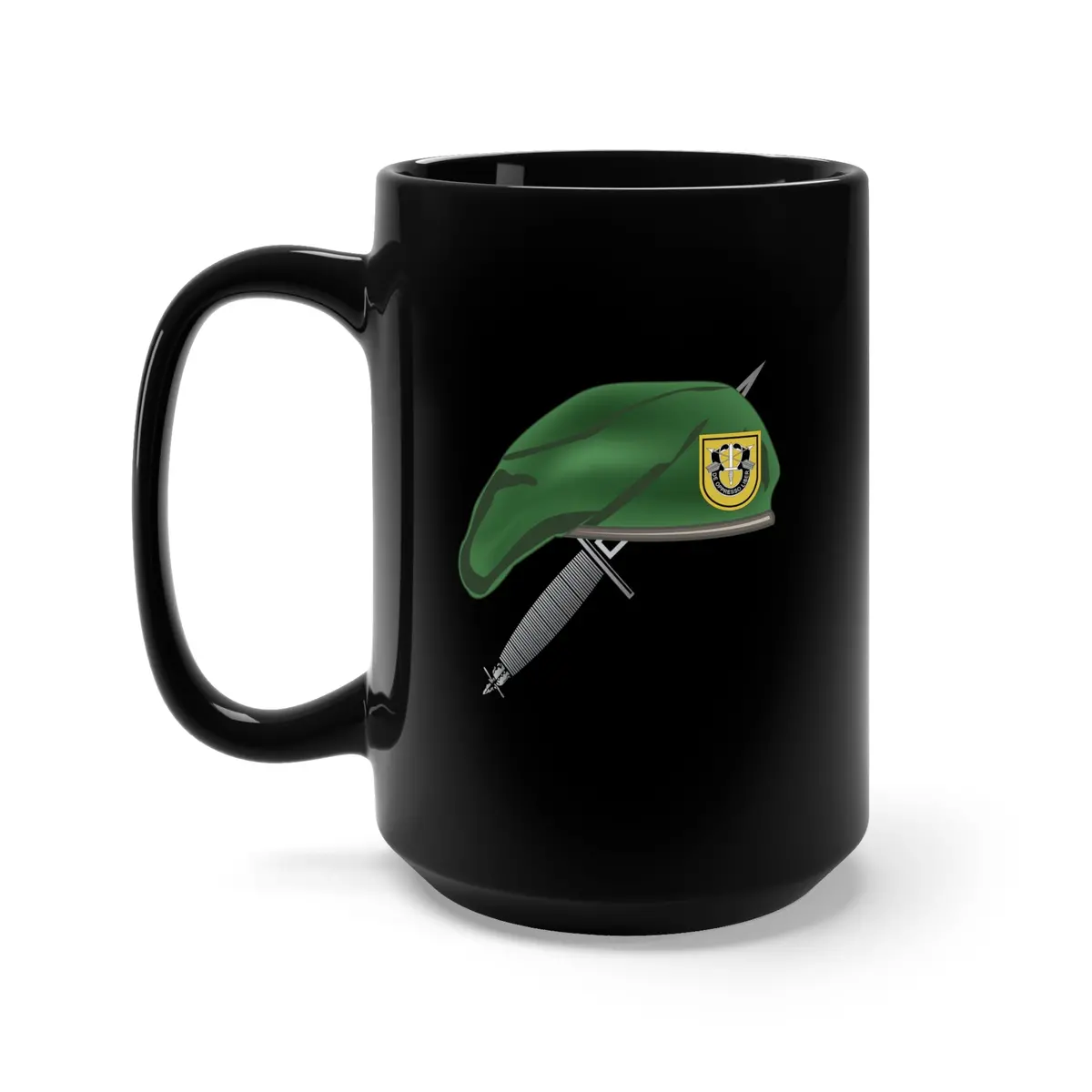 Black Mug 15Oz - 1St Sfg Beret And Dagger X 300 1