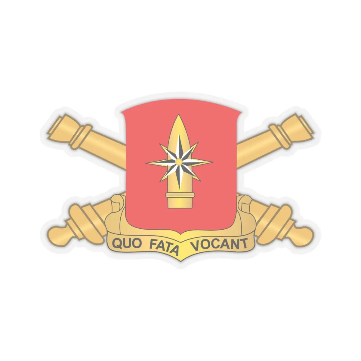 Kiss-Cut Stickers - 43Rd Field Artillery Battalion - Red W Branch Wo Txt 2