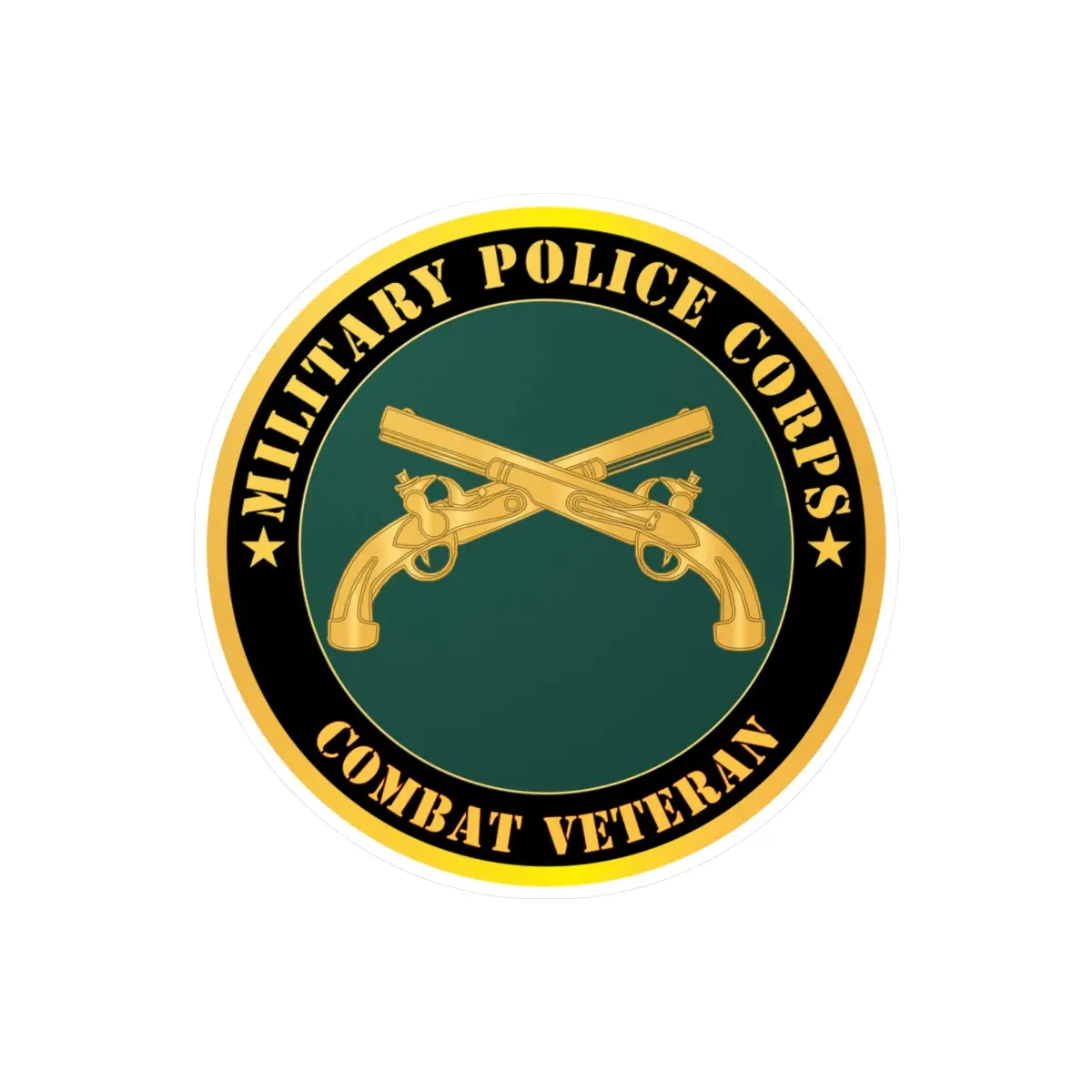 Kiss-Cut Vinyl Decals - Army - Military Police - Branch - Combat Veteran X 300 1
