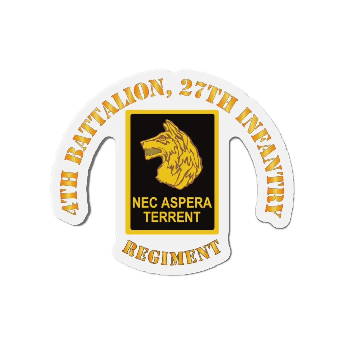 Die-Cut Magnets - Army - 4Th Battalion 27Th Infantry W Dui 1