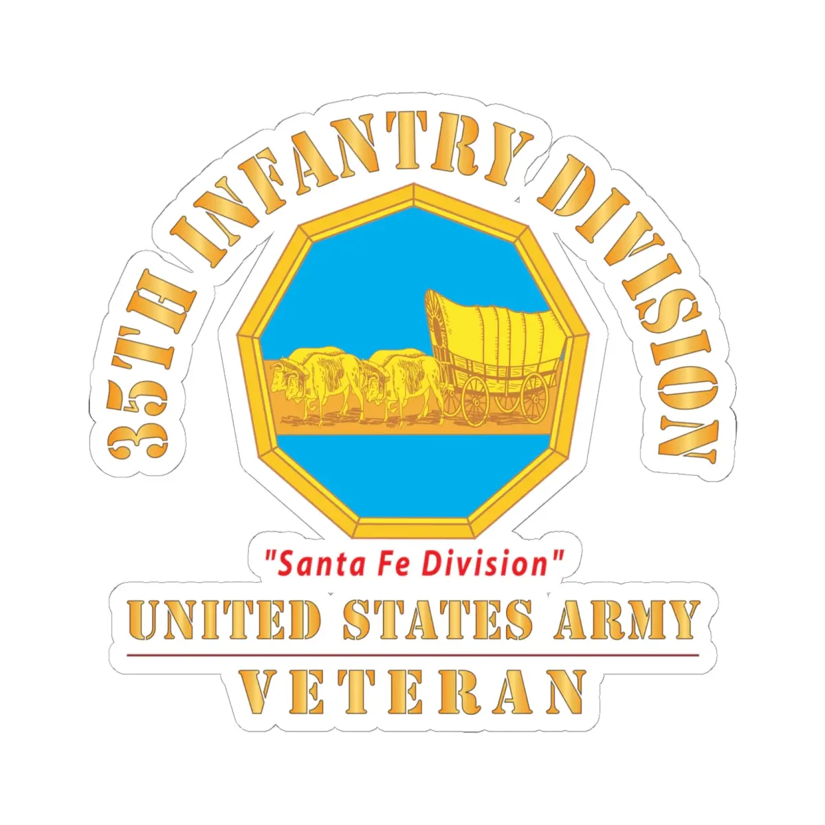 Kiss - Cut Stickers - Army - Dui - 35Th Infantry Division - Santa Fe Division - Us Army Veteran X 300 1