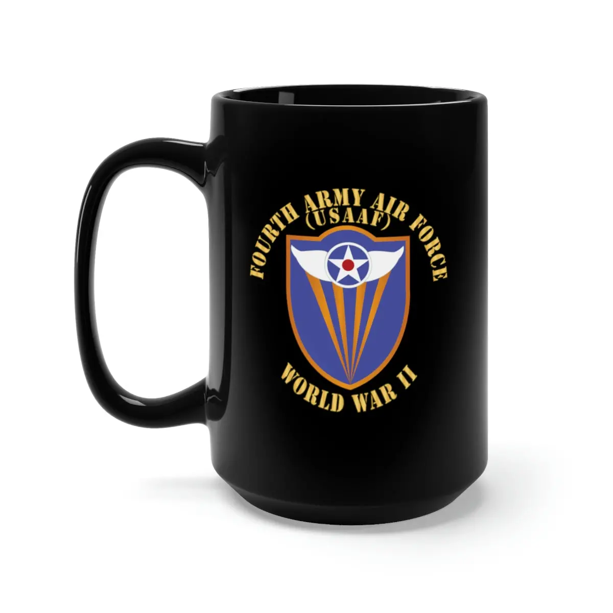 Black Mug 15Oz - Aac - Ssi - 4Th Air Force - Wwii - Usaaf X 300 1