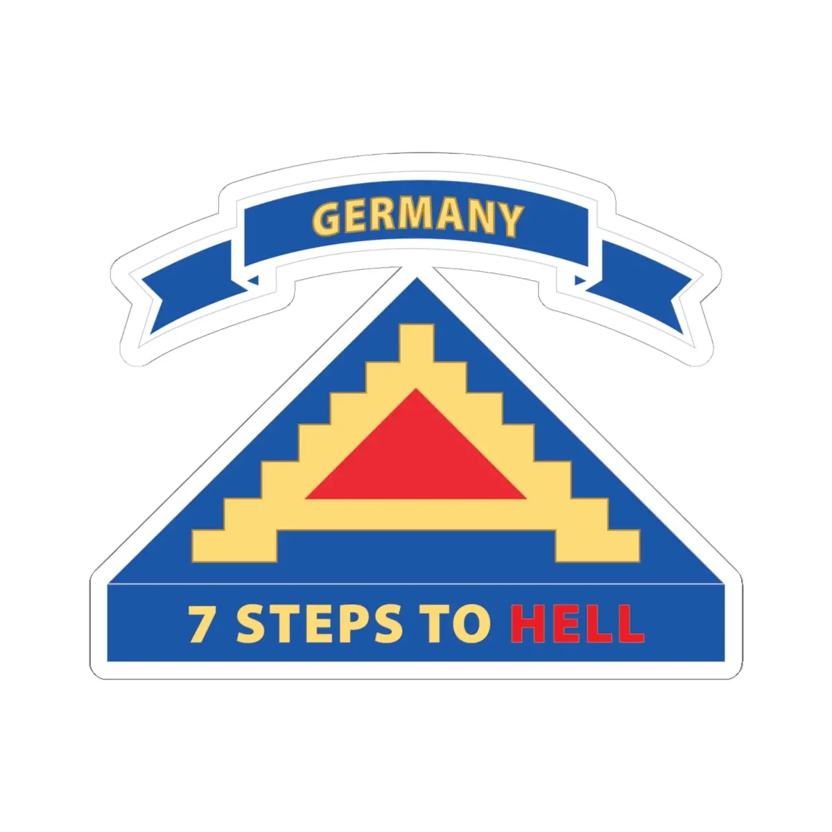Kiss - Cut Stickers - Army - 7Th United States Army  W 7 Steps Hell W Scroll X 300 1