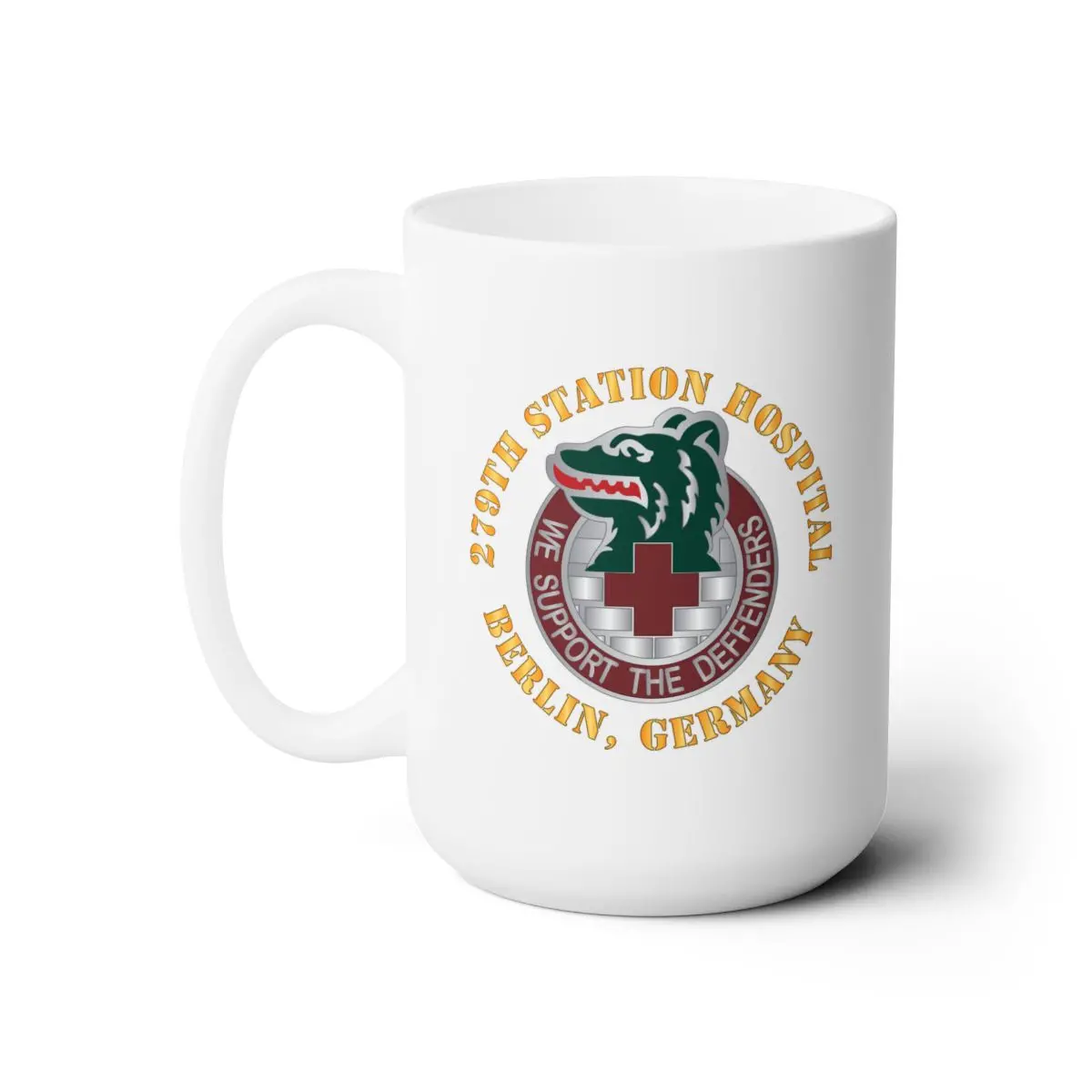 White Ceramic Mug 15Oz - Army - 279Th Station Hospital - Dui - Berlin, Germany X300 1