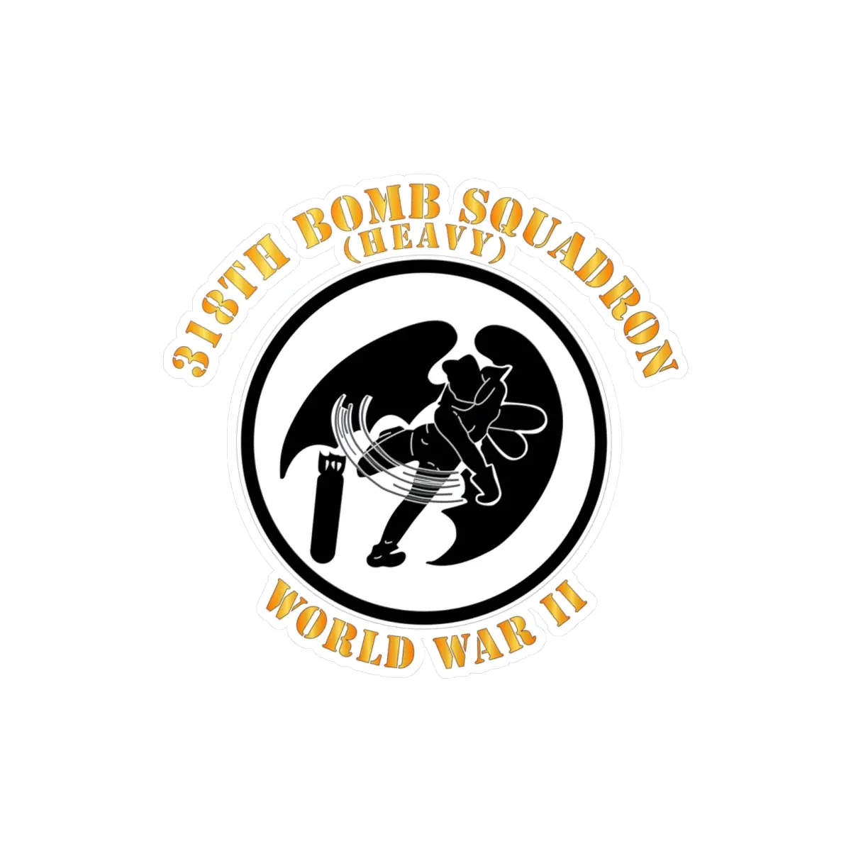 Kiss-Cut Vinyl Decals - Aac - 318Th Bomb Squadron - Wwii 1