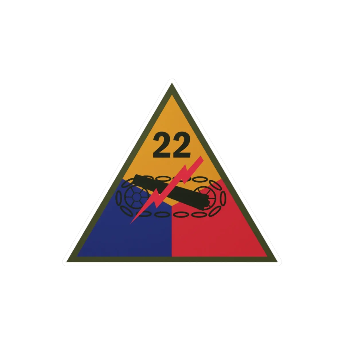 Kiss-Cut Vinyl Decals - Ssi - 22Nd Armored Division X 300 1