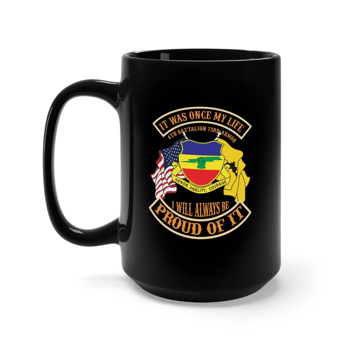 Black Mug 15Oz - 4Th Battalion 73 Armor Regiment 1