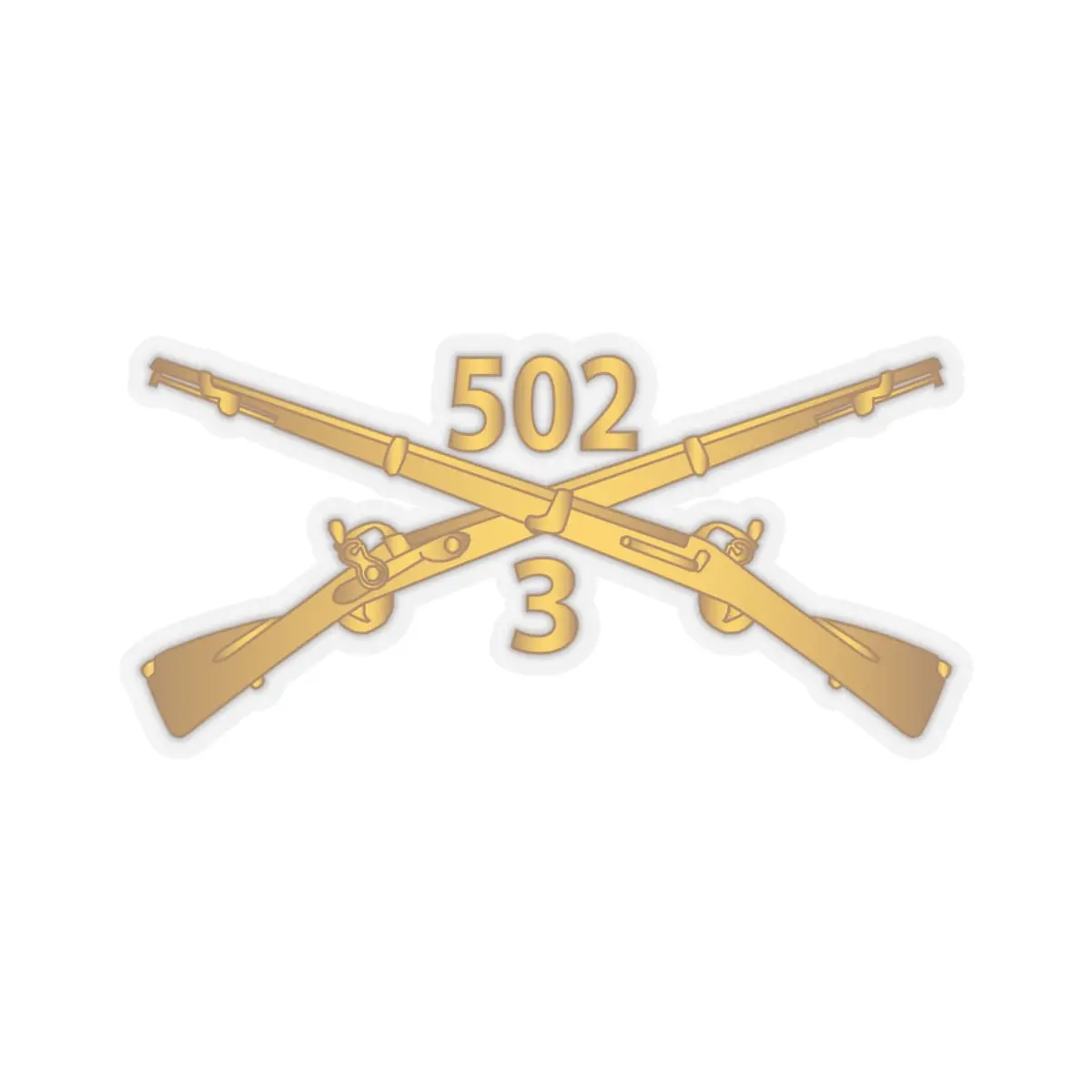 Kiss-Cut Stickers - Army - 3Rd Bn 502Nd Infantry Regt - Infantry Br Wo Txt 2