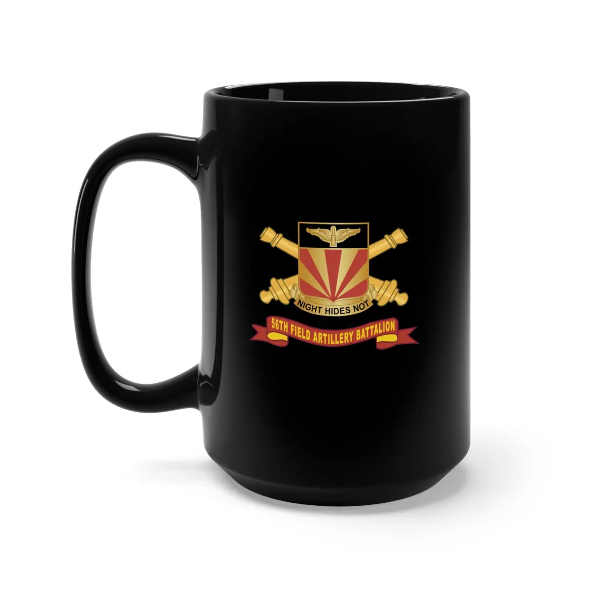 Black Mug 15Oz - 56Th Field Artillery Battalion - Dui W Br - Ribbon X 300 1