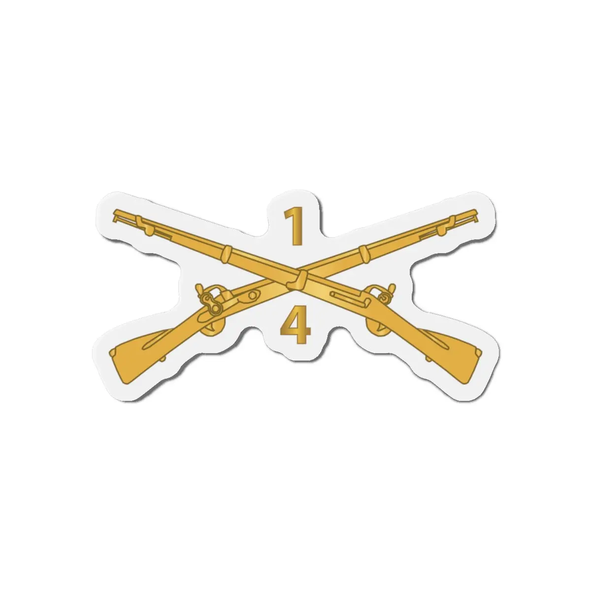 Die-Cut Magnets -Ssi -Army - 4Th Battalion, 1St Infantry Regiment Branch - Wo Txt X 300 2