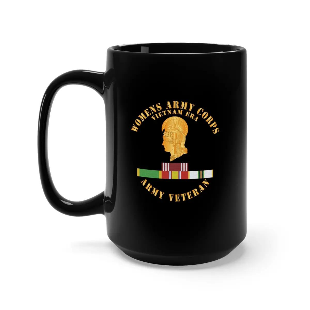 Black Mug 15Oz - Army - Womens Army Corps Vietnam Era - W Gcmdl- Wac - Ndsm - Cold X 300 1