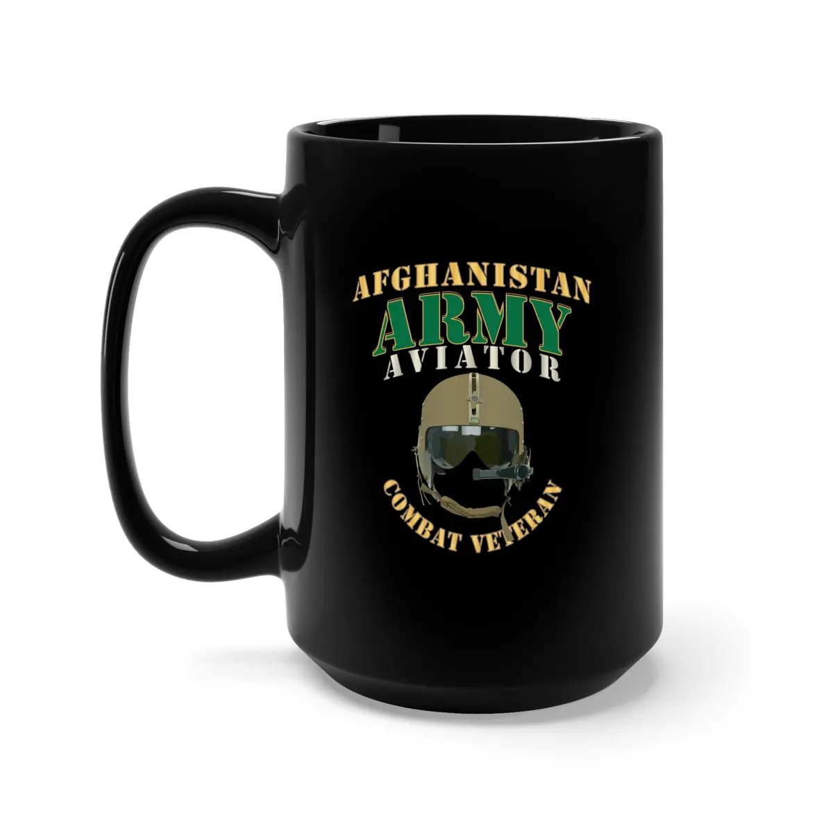 Black Mug 15Oz - Army - Army -  Aviator - Afghanistan War - Combat Vet X 300 1