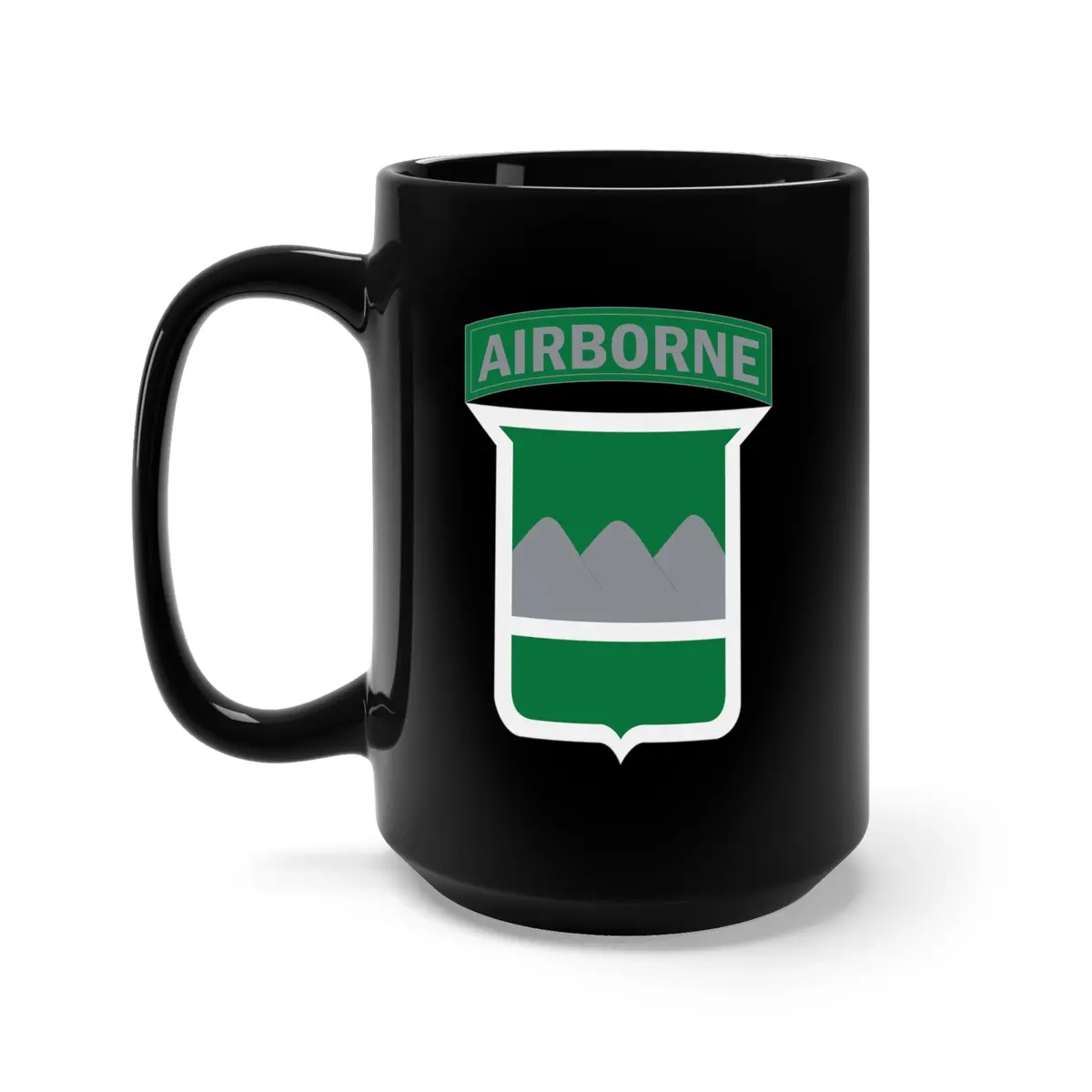 Black Mug 15Oz - Ssi - 80Th Infantry Division W Airborne Tab X 300 1