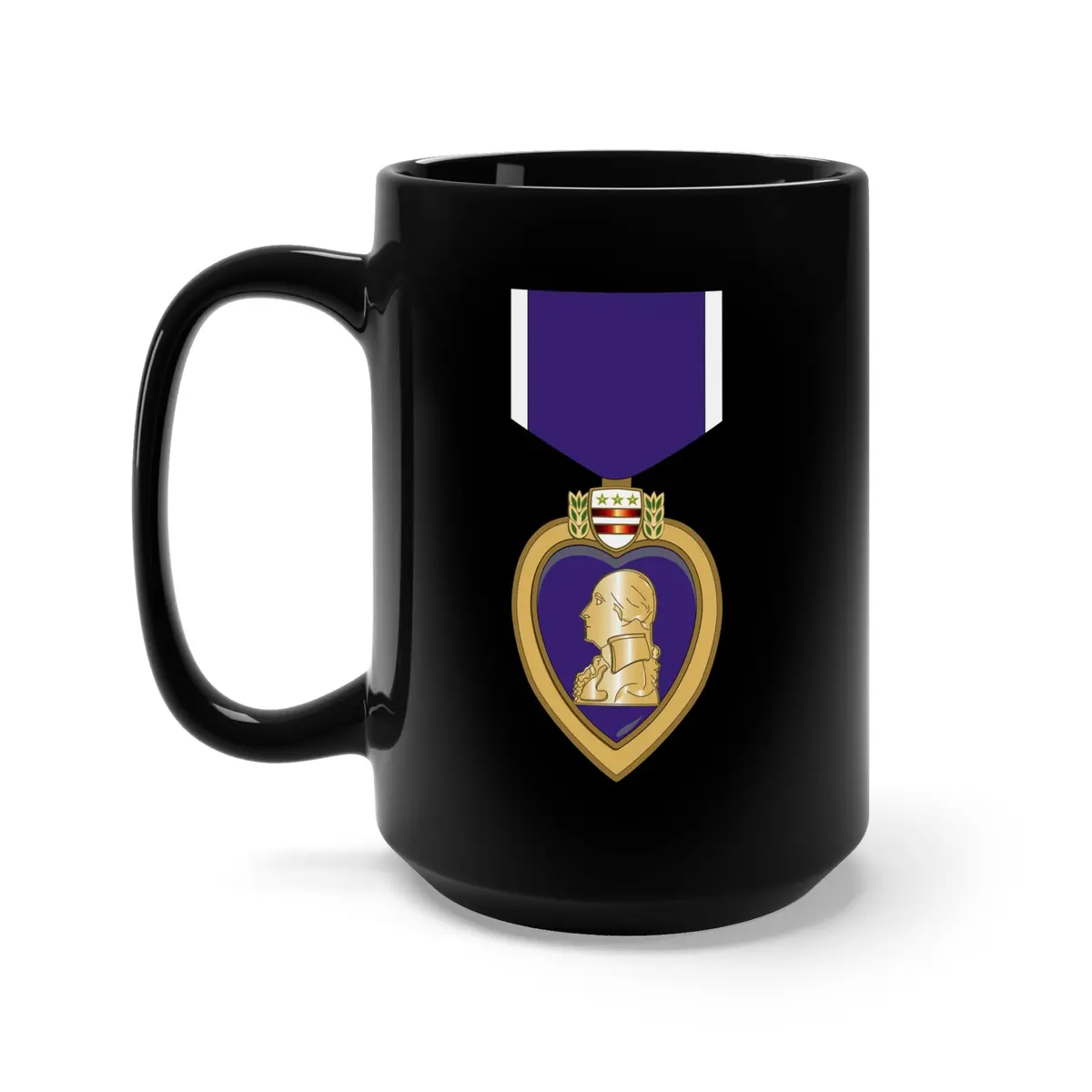 Black Mug 15Oz - Purple Heart Wo Txt  X 300 1