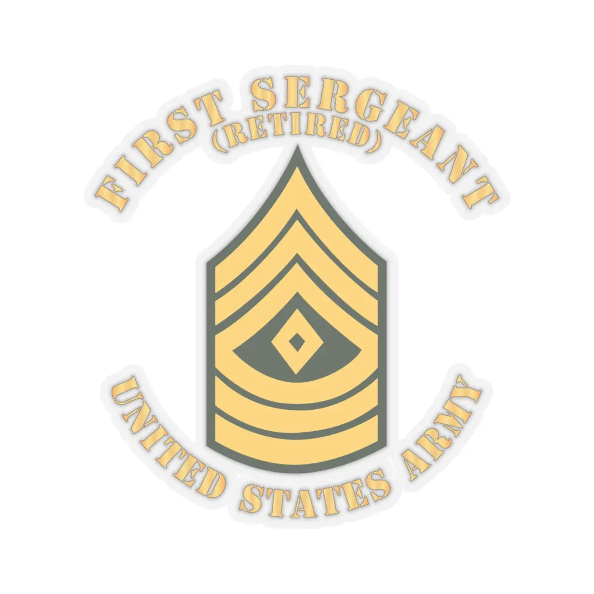 Kiss-Cut Stickers - Army - First Sergeant - 1Sg - Retired - Flat X 300 2