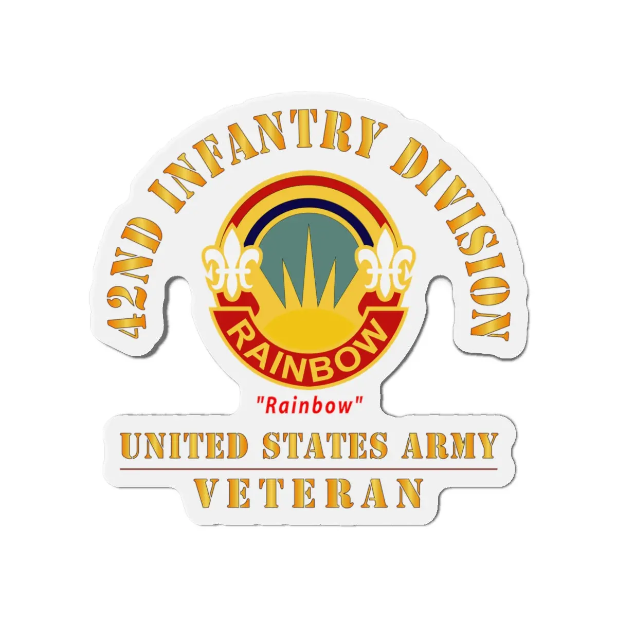 Die-Cut Magnets - Army - Dui - 42Nd Infantry Division - Rainbow - Us Army Veteran X 300 1