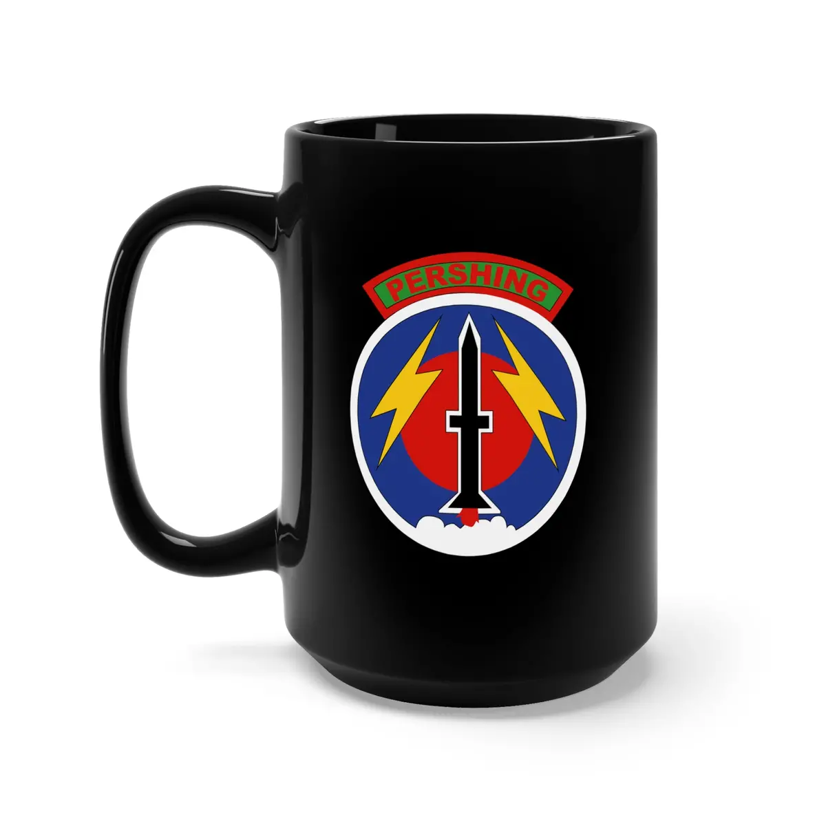 Black Mug 15Oz - Army - 56Th Artillery Command - Pershing 1