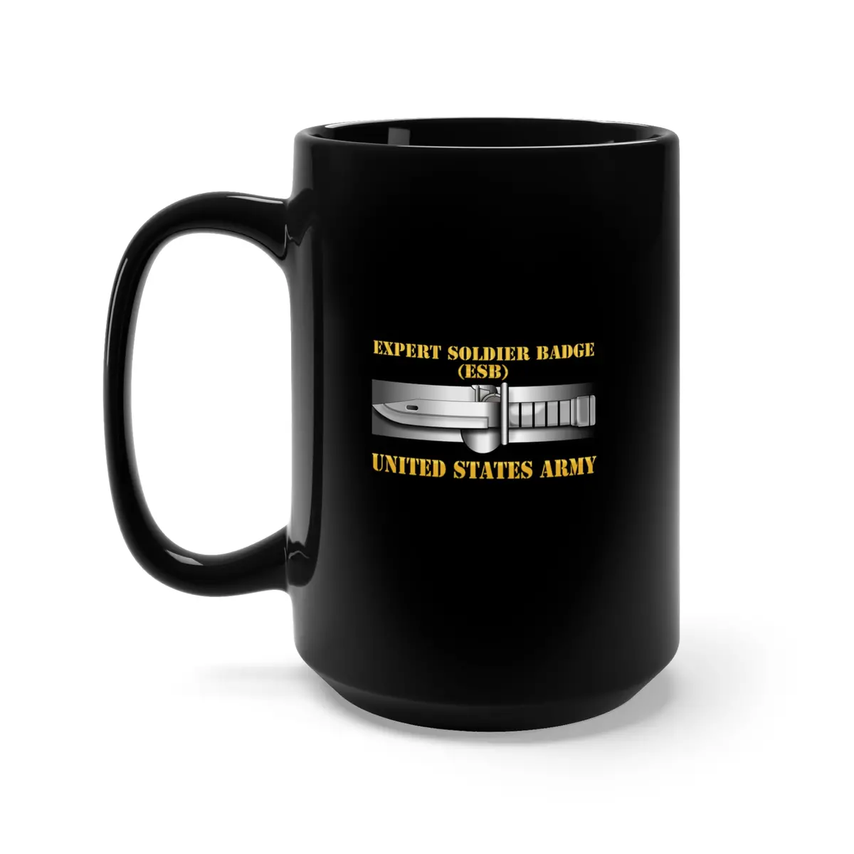 Black Mug 15Oz - Army - Expert Soldier Badge 1