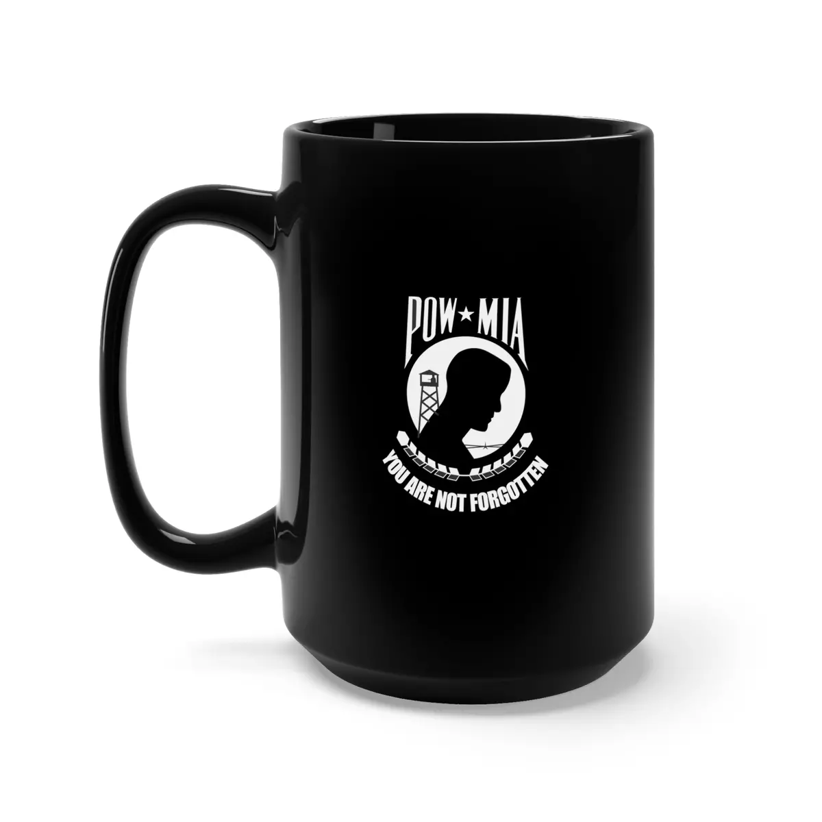 Black Mug 15Oz - Army - Round - Pow - Mia X 300 1