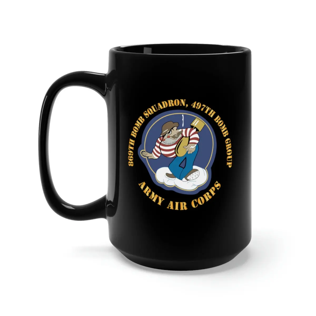 Black Mug 15Oz - Aac - 869Th Bomb Squadron, 497Th Bomb Group X 300 1