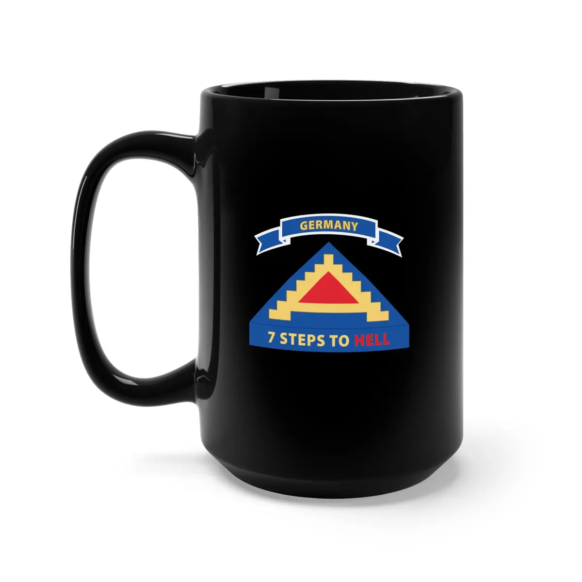 Black Mug 15Oz - Army - 7Th United States Army  W 7 Steps Hell W Scroll X 300 1
