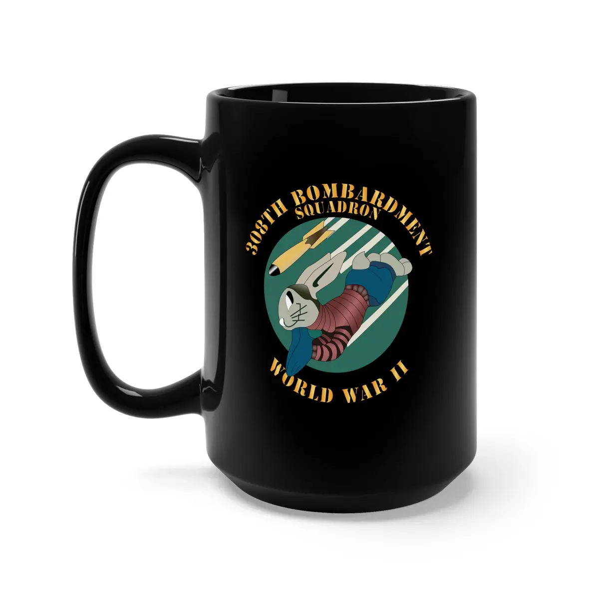 Black Mug 15Oz - Aac - 308Th Bombardment Squadron - Wwii X 300 1