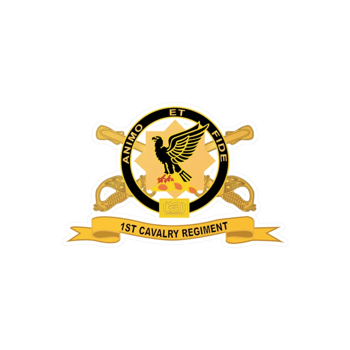 Kiss-Cut Vinyl Decals - Army - 1St Cavalry Regiment W Br - Ribbon X 300 1