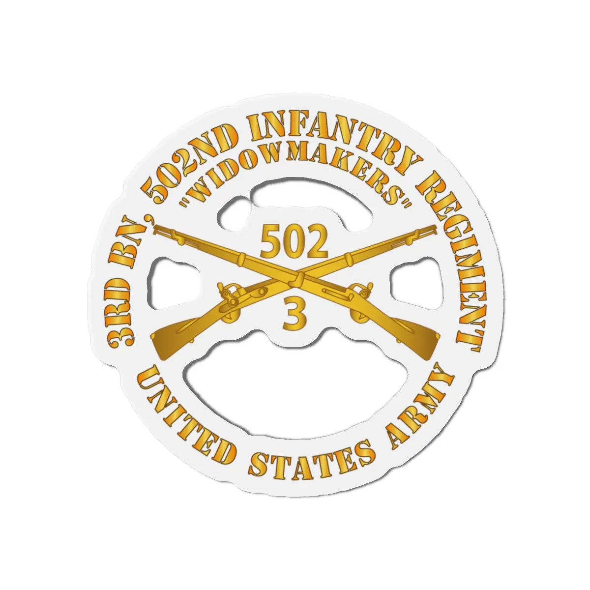 Die-Cut Magnets - 3Rd Bn 502Nd Infantry Regt - Widowmakers - Infantry Br 3