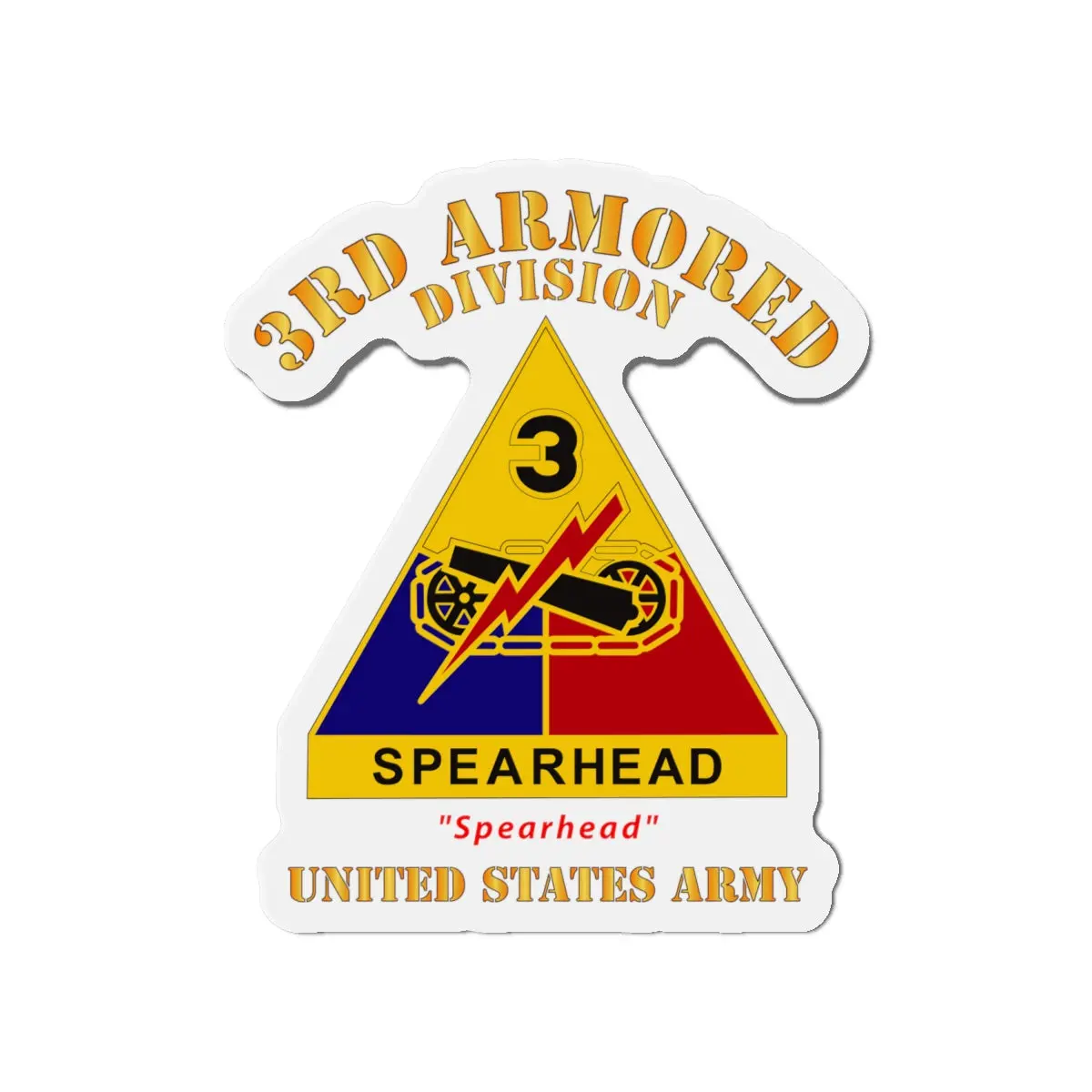 Die-Cut Magnets - Army - Dui - 3Rd Armored Division - Spearhead - Us Army X 300 1