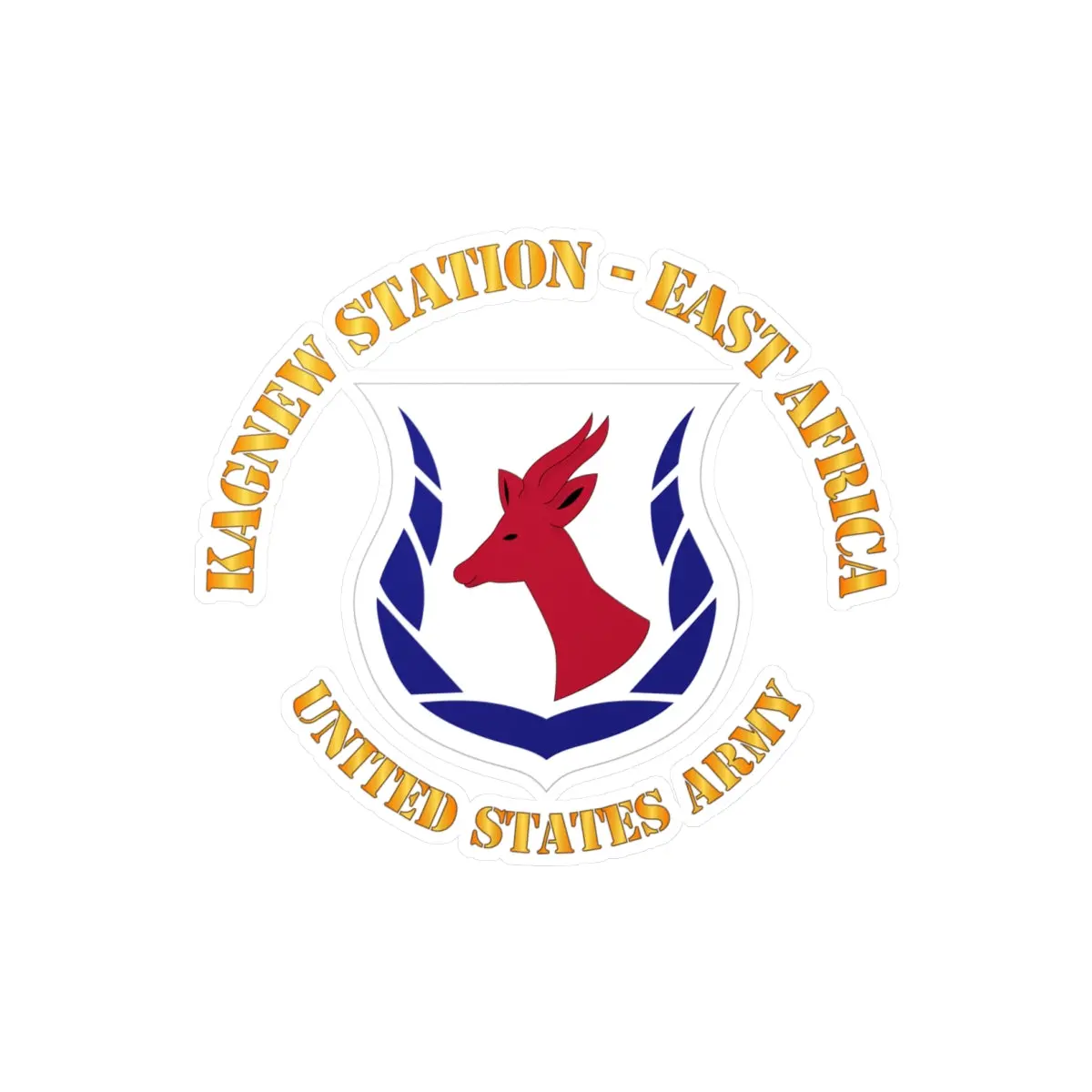 Kiss-Cut Vinyl Decals - Army - Kagnew Station - East Africa Wo Drop Shadow 1