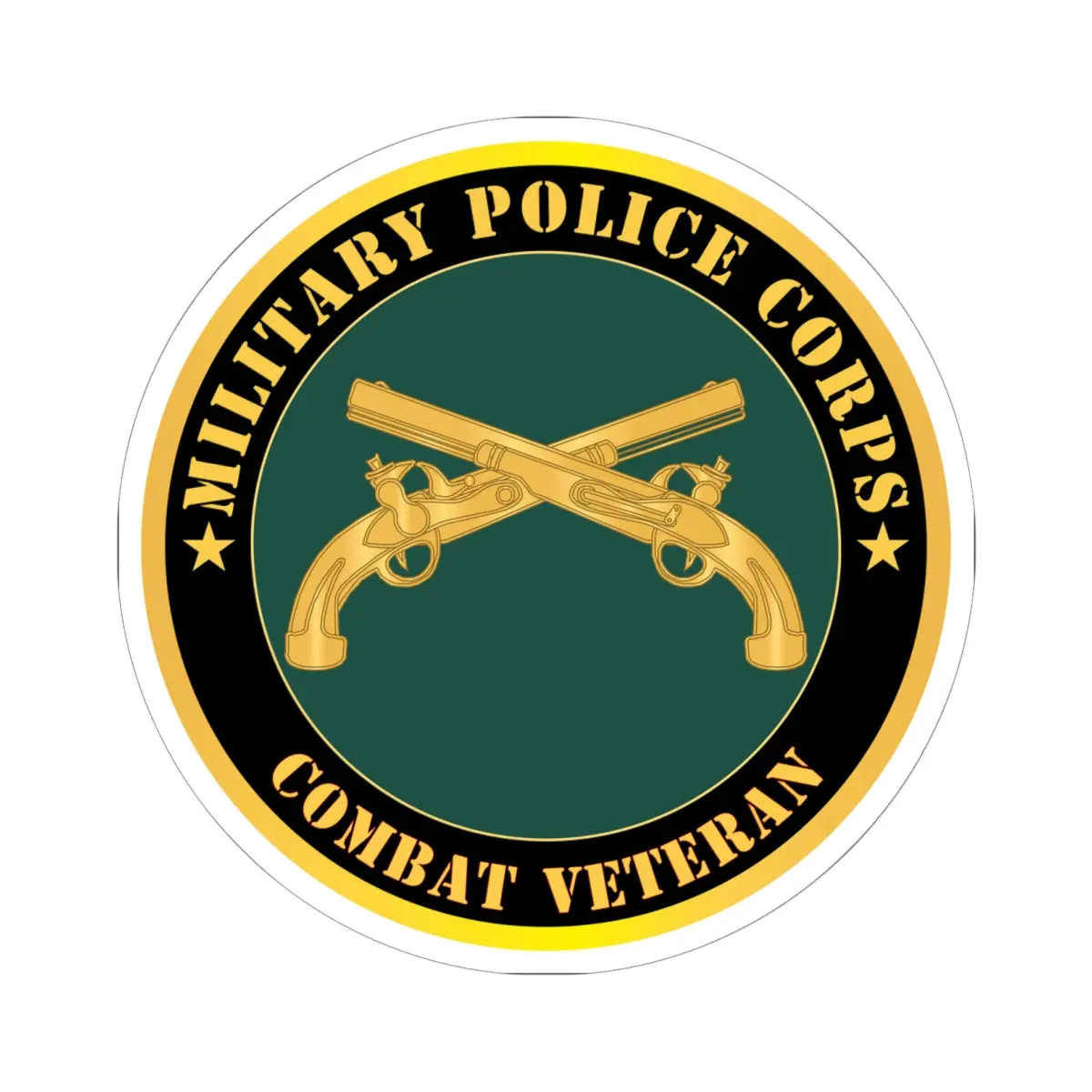 Kiss - Cut Stickers - Army - Military Police - Branch - Combat Veteran 1
