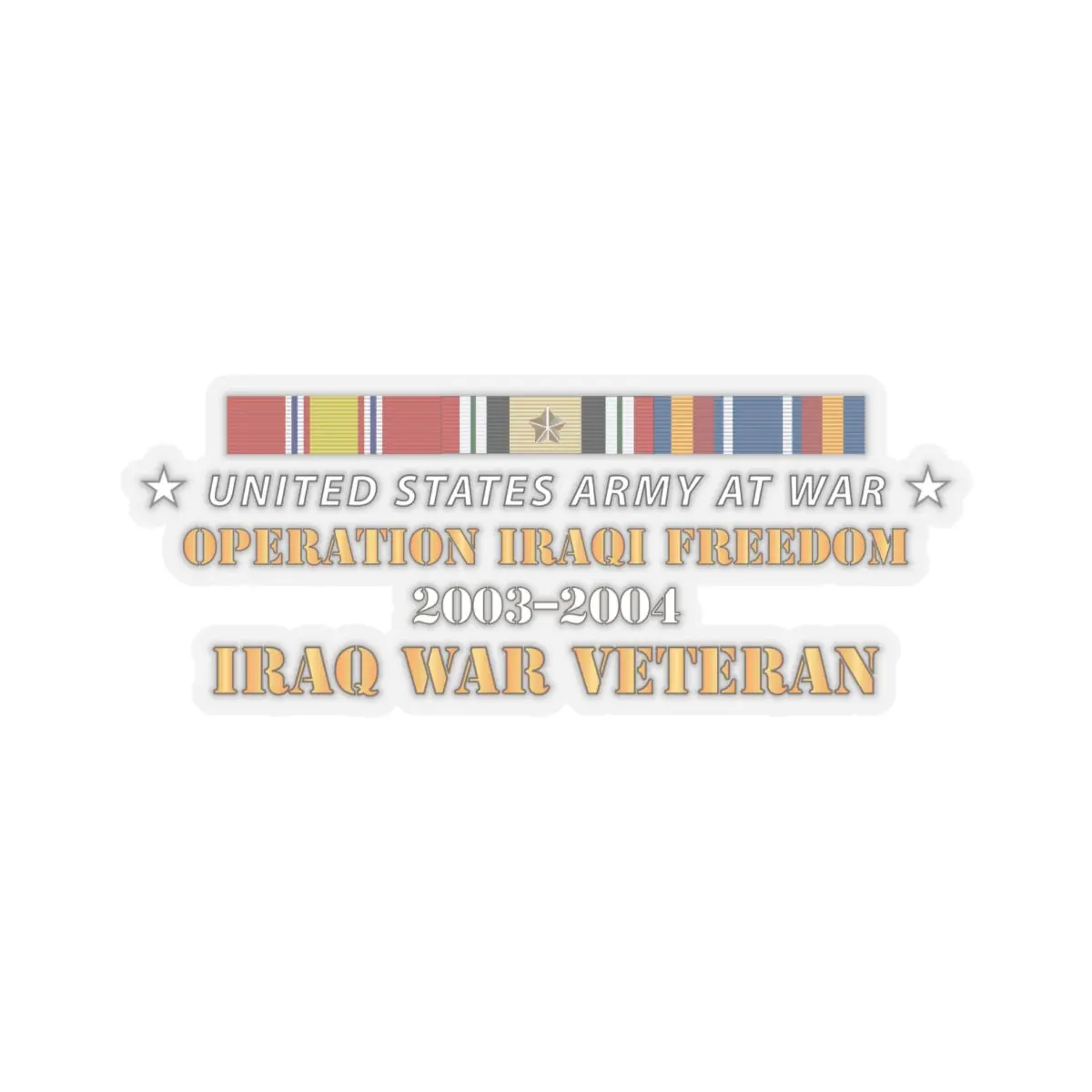 Kiss - Cut Stickers - Oif Iraq Svc Bar - At War X 300 2