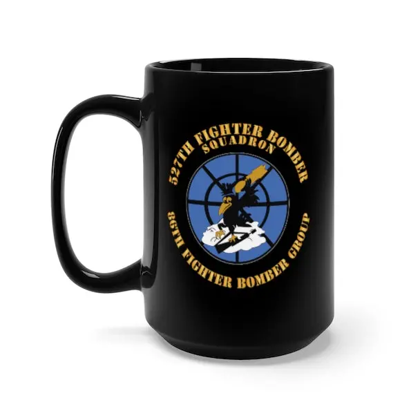 Black Mug 15Oz - Aac - 527Th Fighter Bomber Sqdrn, 86Th Fighter Bomber Group X 300 1