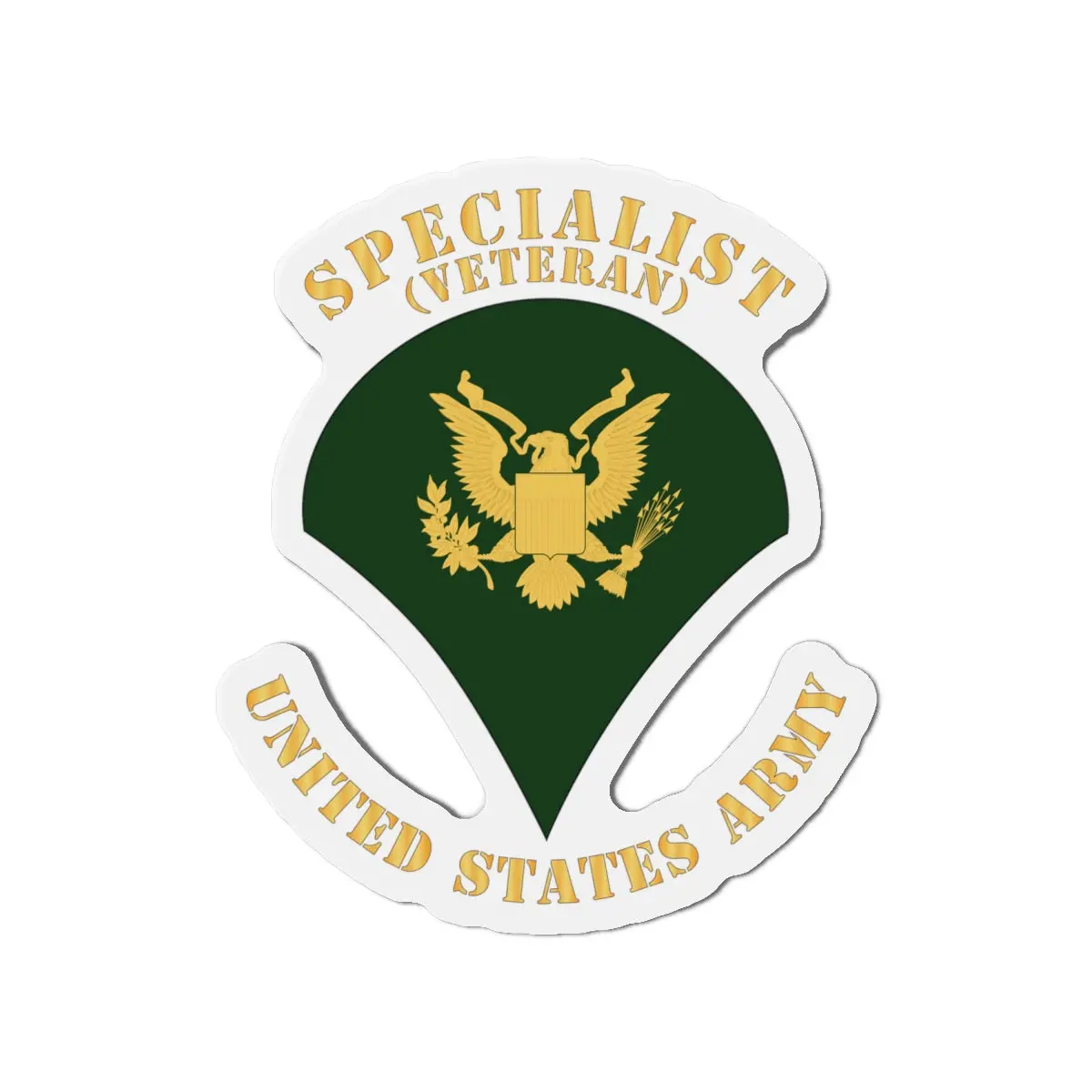 Die-Cut Magnets -Ssi -Army - Specialist - Sp4 - Veteran - Flat X 300 2