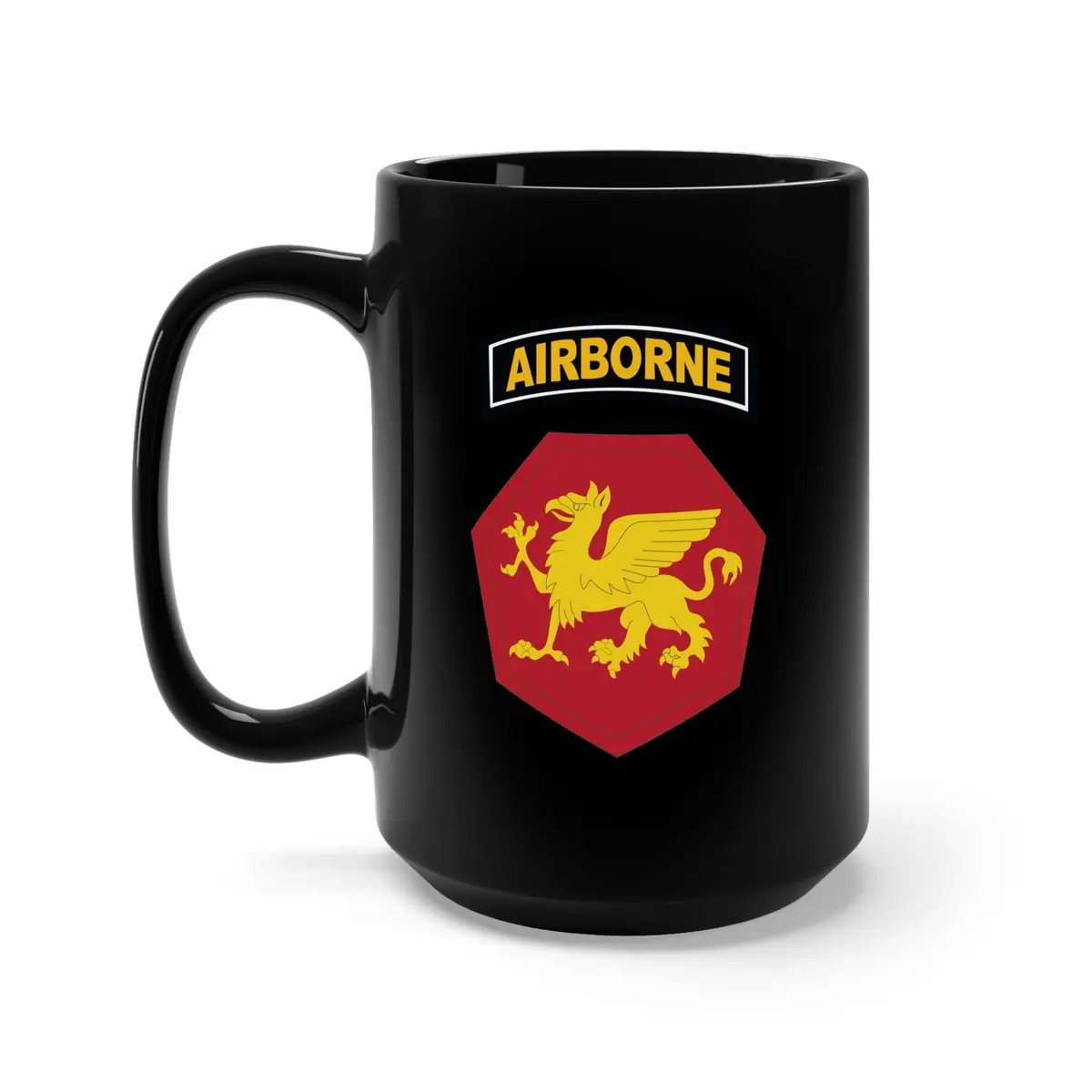 Black Mug 15Oz - Ssi - 108Th Airborne Division (1946-1952) X 300 1