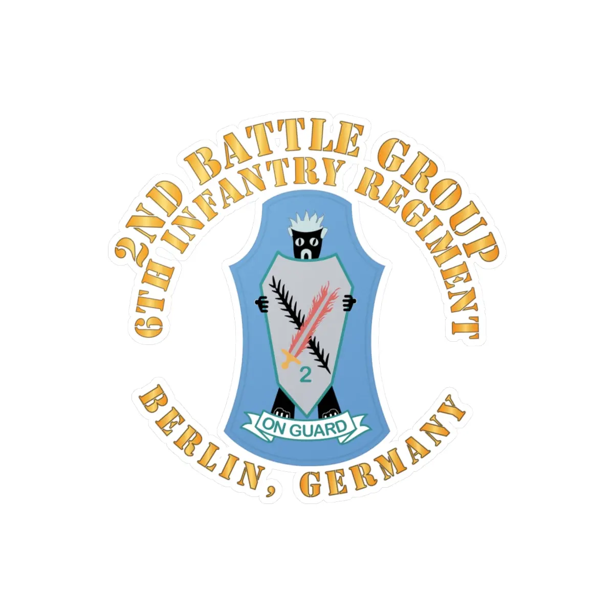 Kiss-Cut Vinyl Decals - 2Nd Battlegroup - 6Th Infantry Regt - Berlin Bde, Germany X 300 1