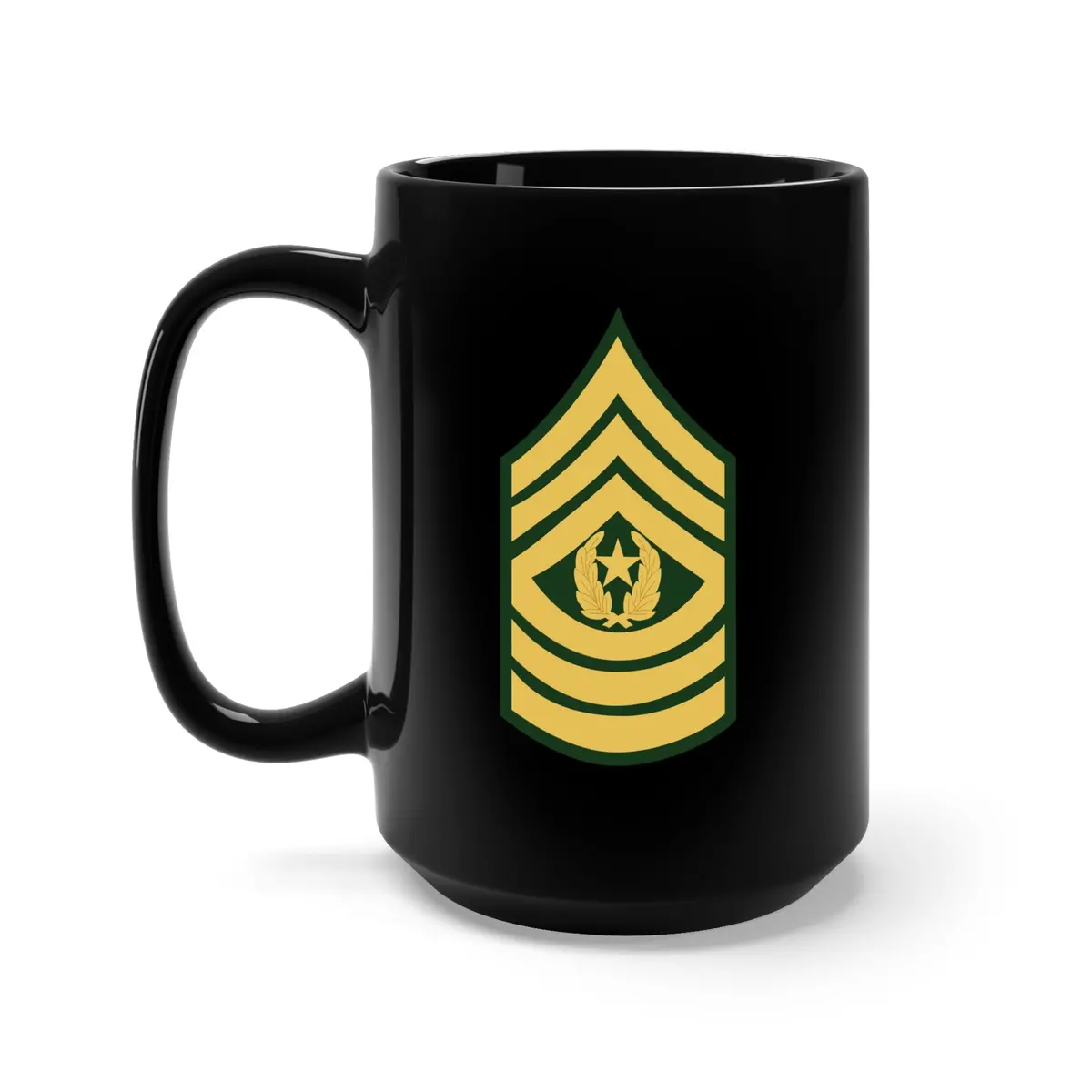 Black Mug 15Oz - Army - Command Sgt Major E-9 (Csm) 1