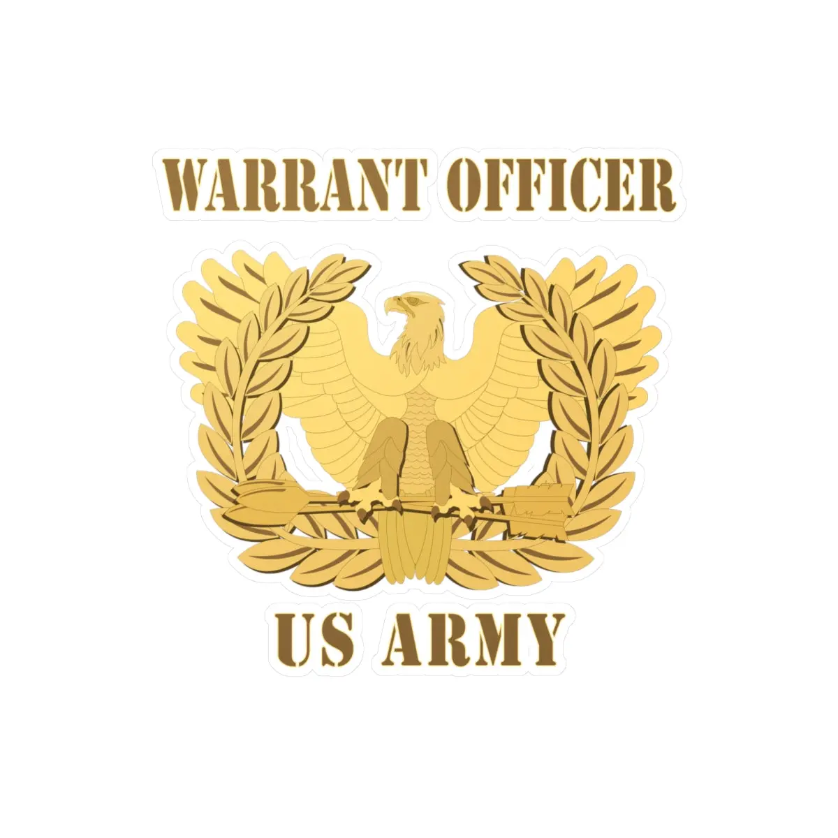 Kiss-Cut Vinyl Decals - Army - Emblem - Warrant Officer Insignia X 300 1