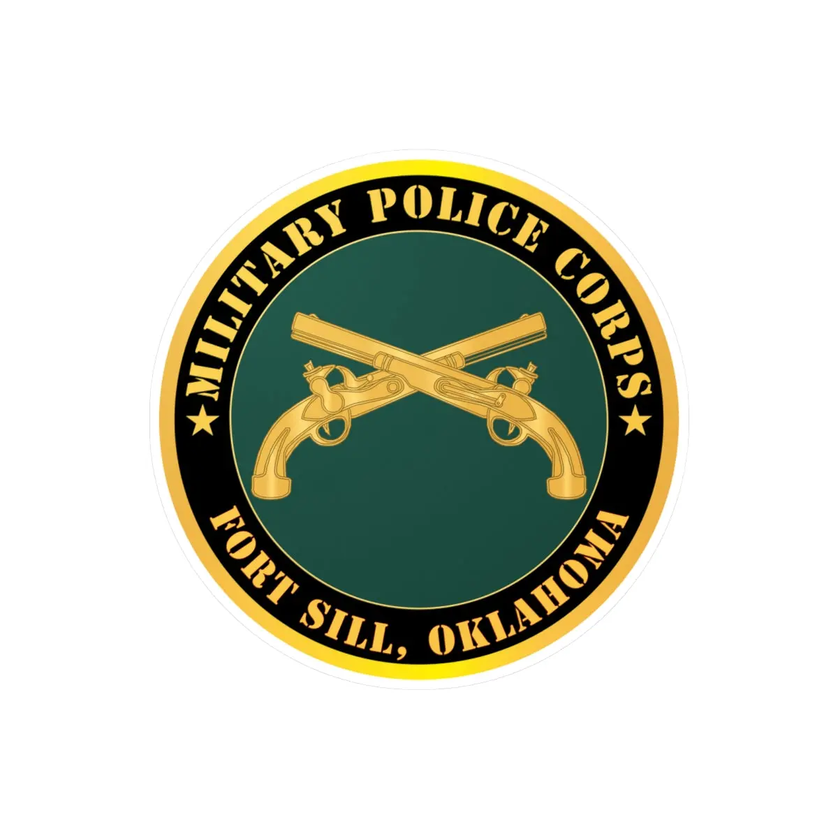 Kiss-Cut Vinyl Decals - Army - Military Police - Branch - Fort Sill, Ok X 300 1