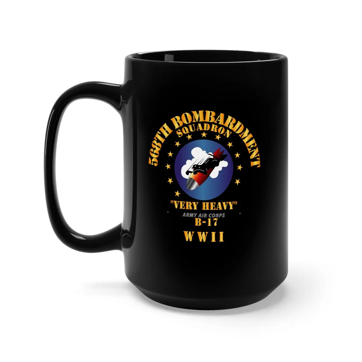 Black Mug 15Oz - Aac - 568Th Bomb Squadron - Wwii 1