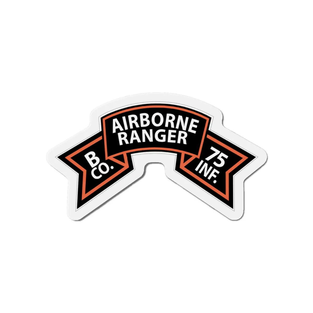 Die-Cut Magnets -Ssi - B Co 75Th Infantry (Ranger) Scroll X 300 2