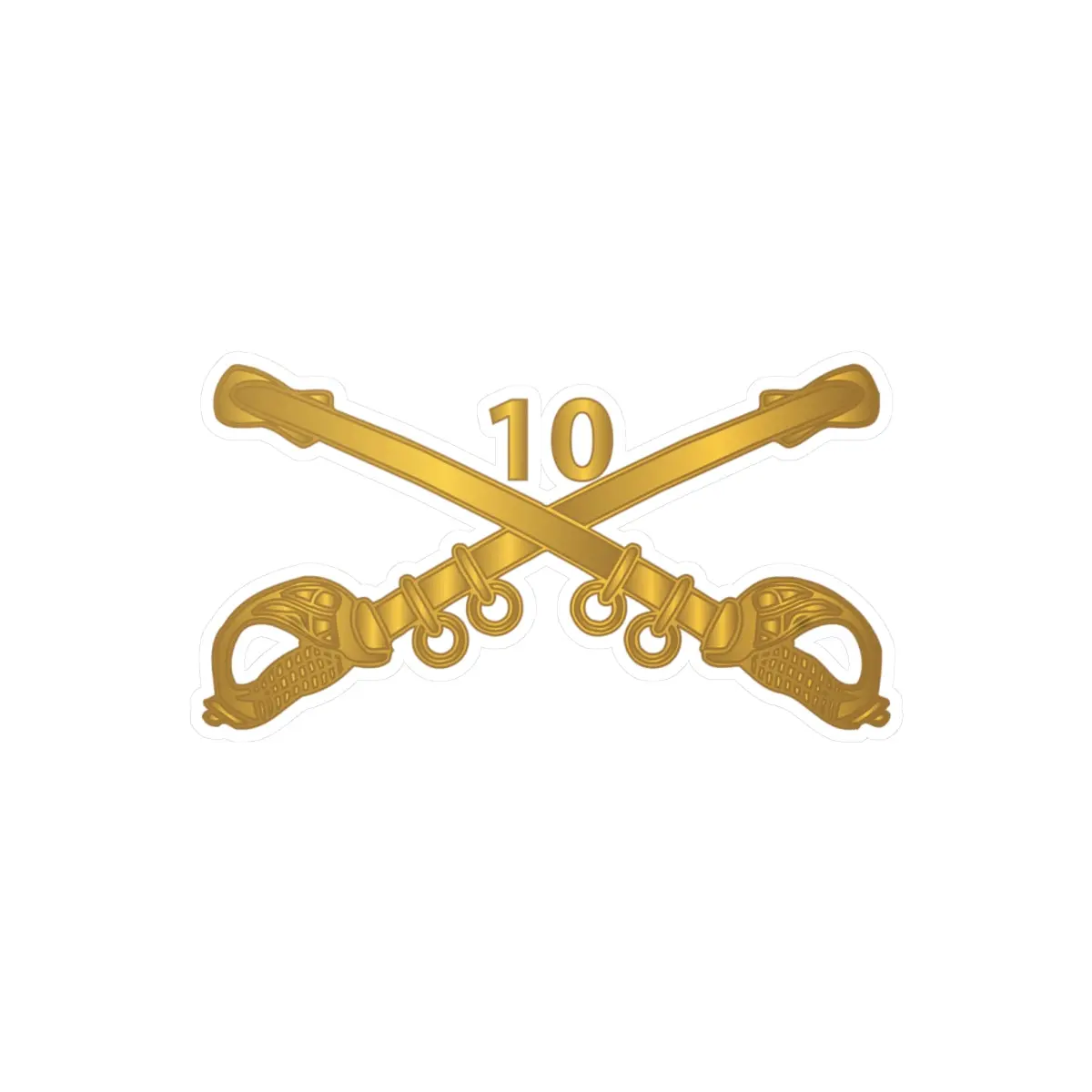 Kiss-Cut Vinyl Decals - Army - 10Th Cavalry Branch Wo Txt X 300 1