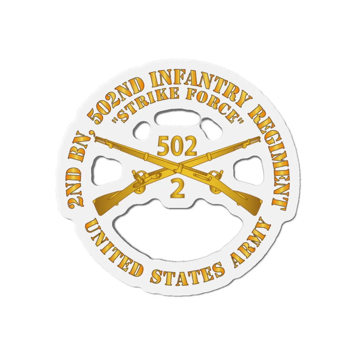 Die-Cut Magnets - 2Nd Bn 502Nd Infantry Regt - Strike Force - Infantry Br 3